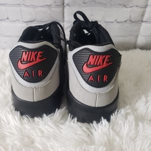 Men's Nike Air Max 90Wolf Grey Black Red